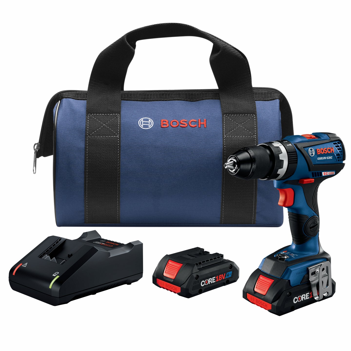 18V EC Brushless Connected-Ready 1/2 In. Hammer Drill/Driver Kit with (2) CORE18V® 4 Ah Advanced Power Batteries