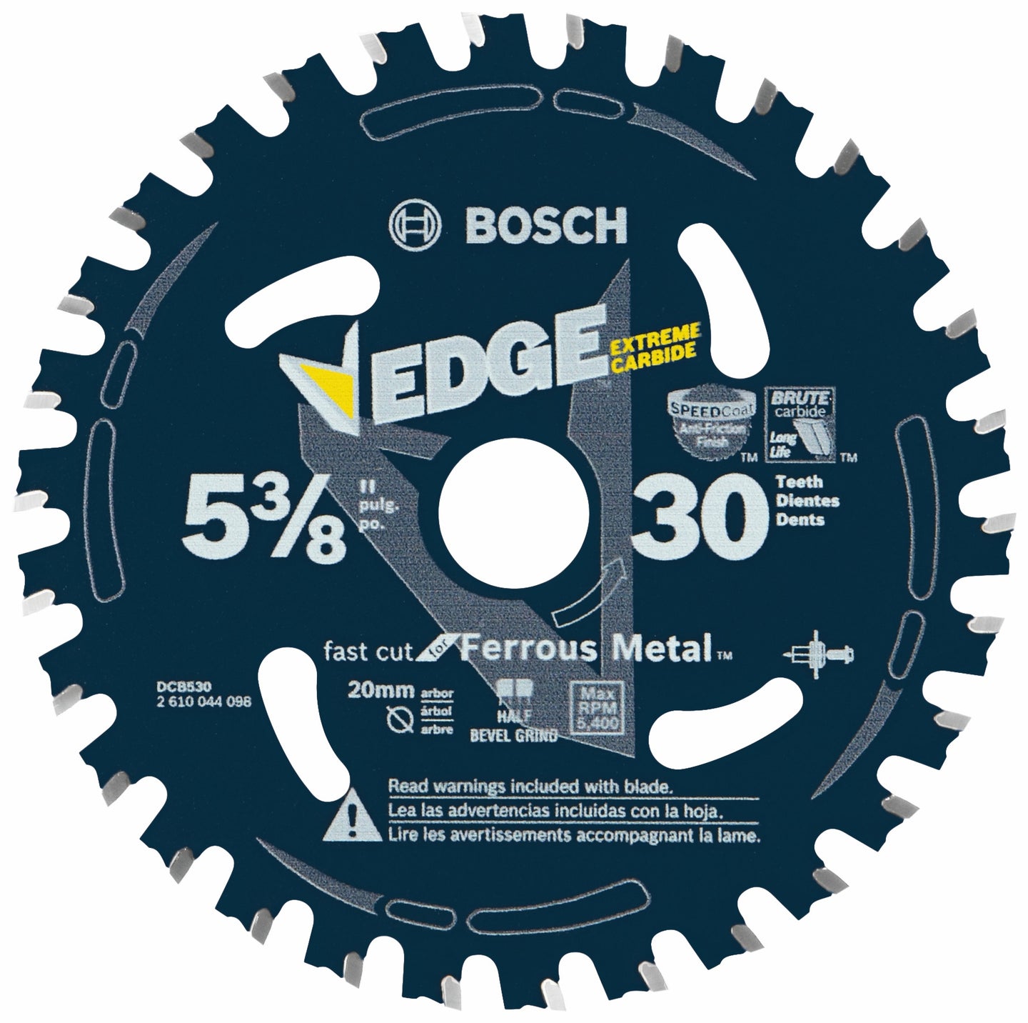 5-3/8 In. 30 Tooth Edge Circular Saw Blade for Ferrous Metal Cutting