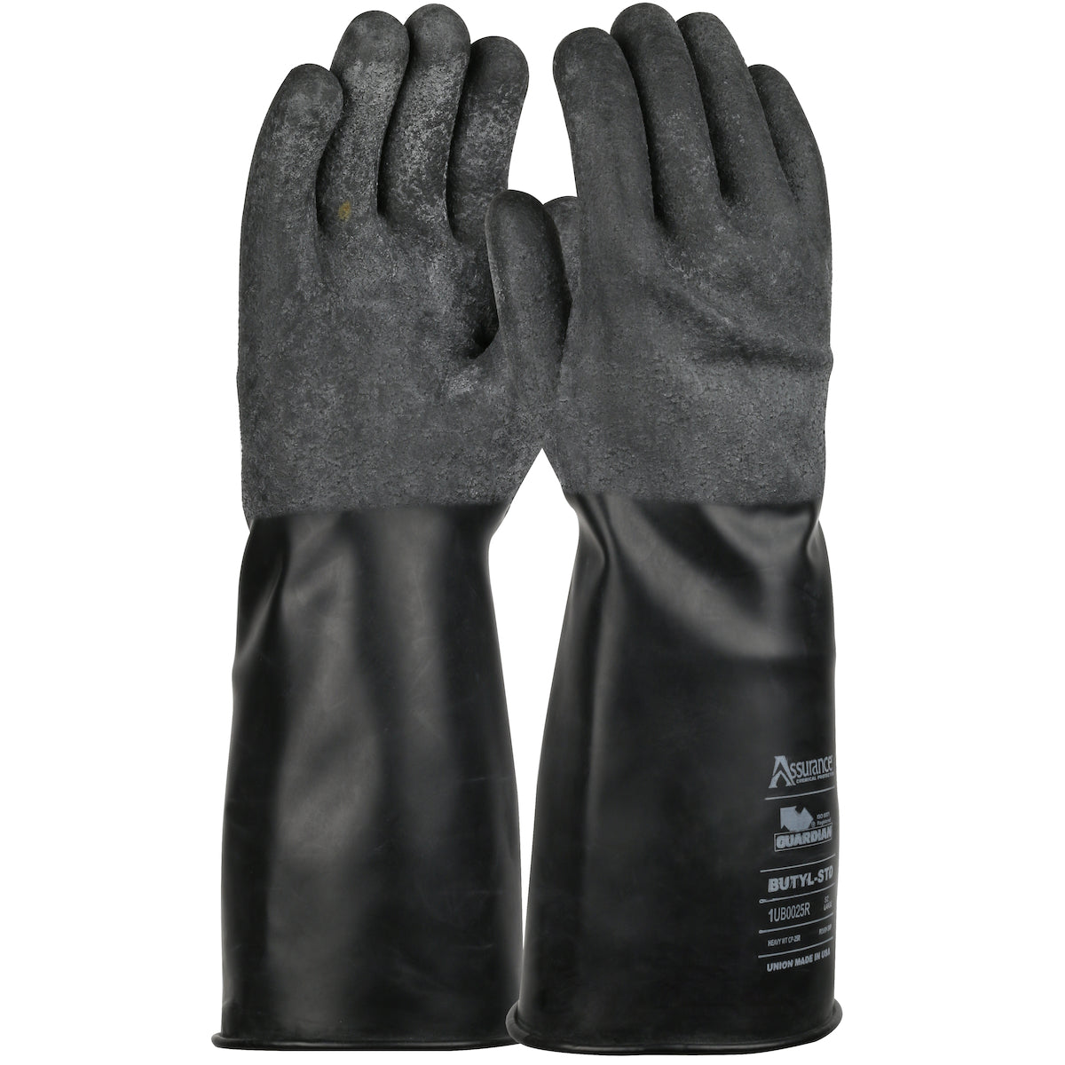 Assurance® Guardian™ 14" Long 25 Mil Butyl Rubber Glove with Rough-Grip