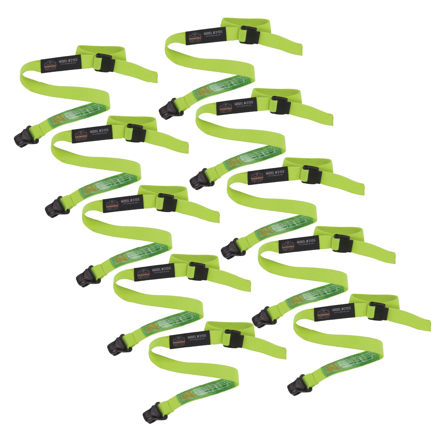 Ergodyne Squids 3155 Elastic Hard Hat Lanyard with Clamp - 2lbs / 0.9kg