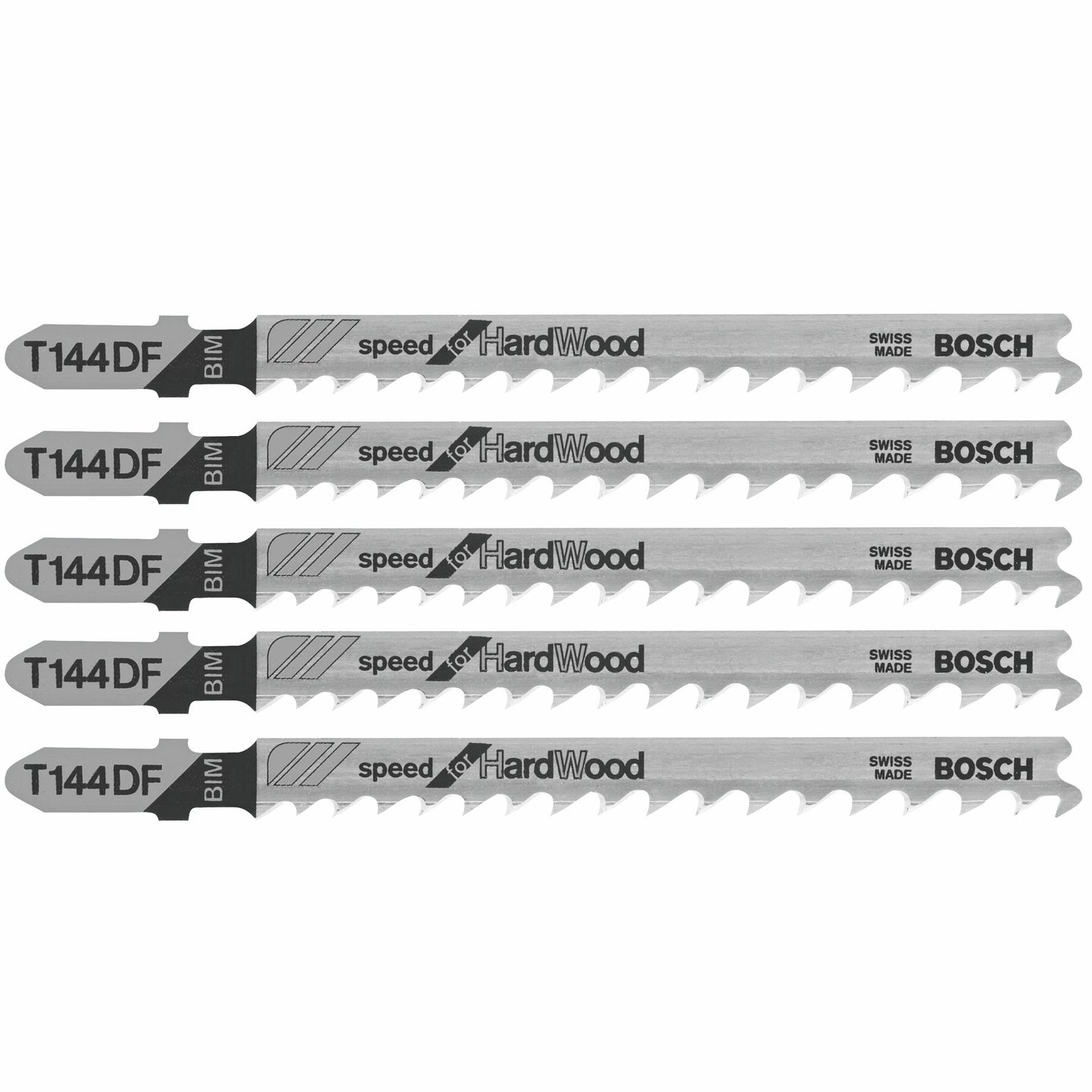 5 pc. 4 In. 6 TPI Speed for Hardwood T-Shank Jig Saw Blades