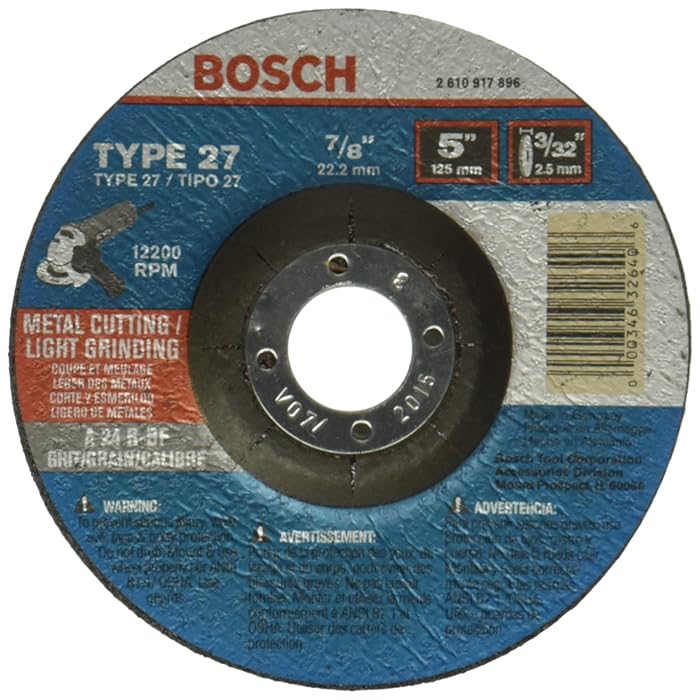 Bosch CWX27M500 Metal Cutting Wheel T27 5" X .098
