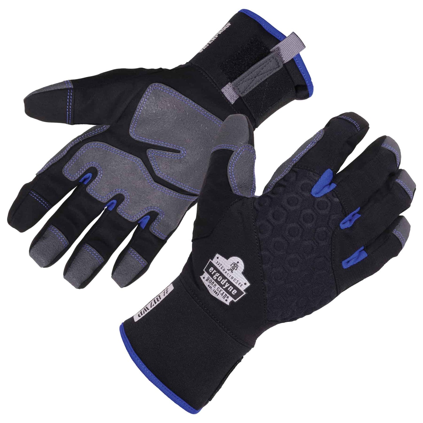 Ergodyne ProFlex 817WP Thermal Waterproof Winter Work Gloves - EN 388: 3423X, Reinforced Palms