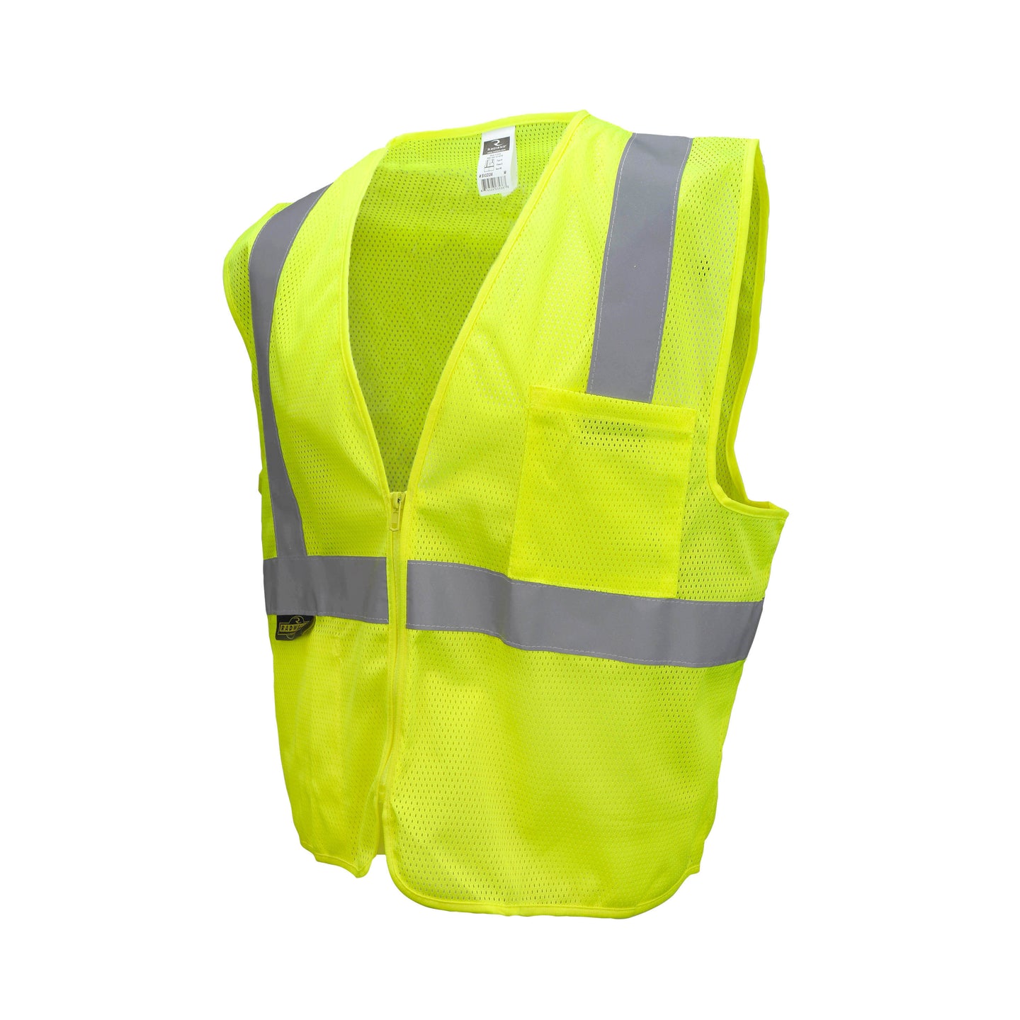 SV2Z Economy Type R Class 2 Mesh Safety Vest with Zipper - Green - Size M