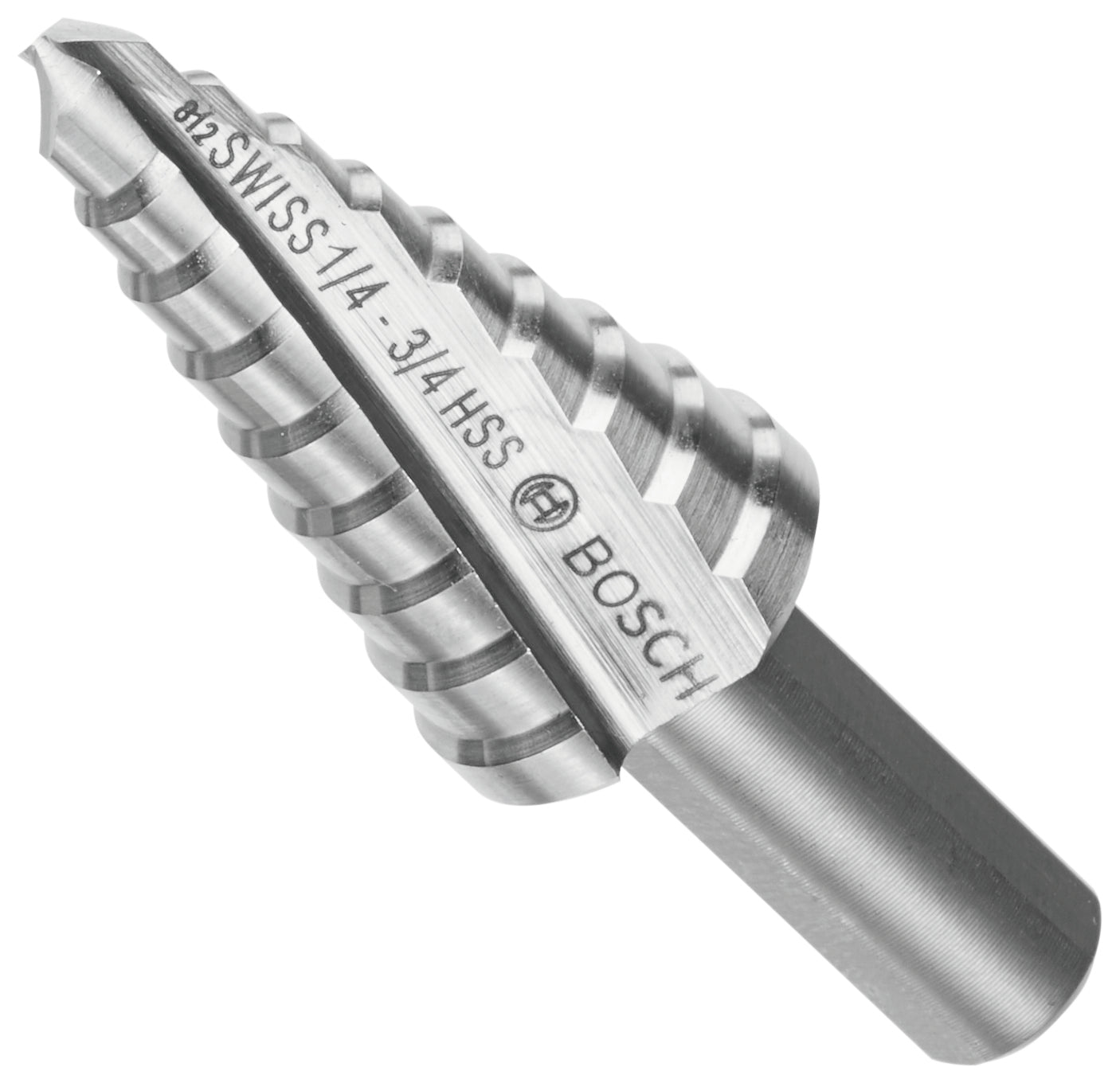 1/4 In. to 3/4 In. High-Speed Steel Turbo Step Drill Bit