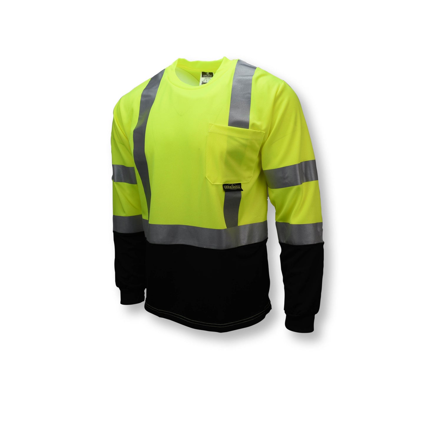 ST21B Type R Class 3 Long Sleeve Black Bottom T-Shirt - Green/Black - Size 3X