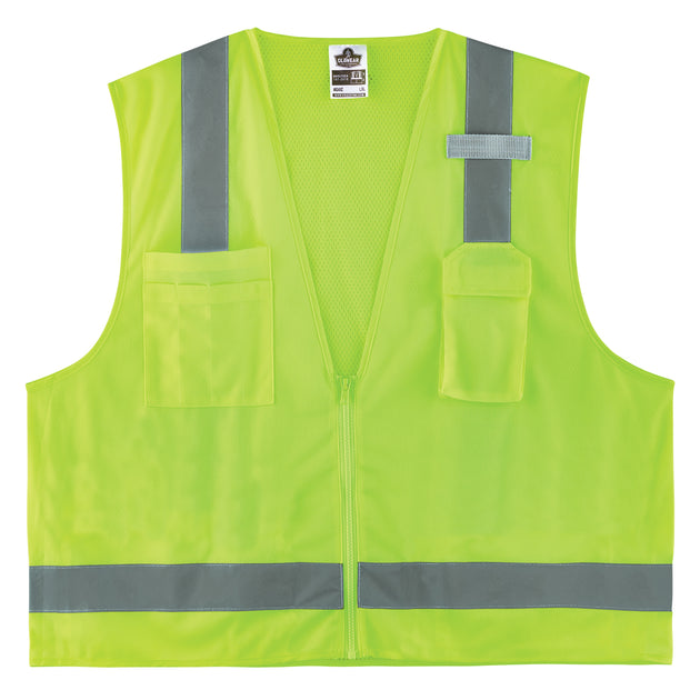 Ergodyne GloWear 8249Z-S Hi-Vis Surveyors Vest - Type R, Class 2, Zipper, Economy, Single Size