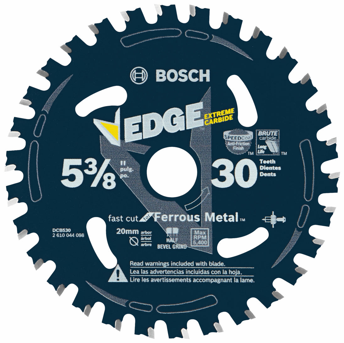 5-3/8 In. 30 Tooth Edge Circular Saw Blade for Ferrous Metal Cutting