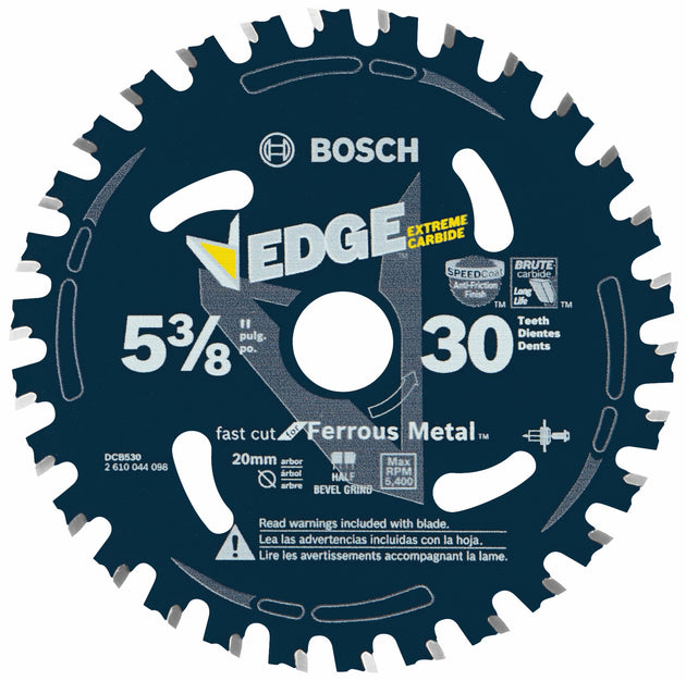 5-3/8 In. 30 Tooth Edge Circular Saw Blade for Ferrous Metal Cutting