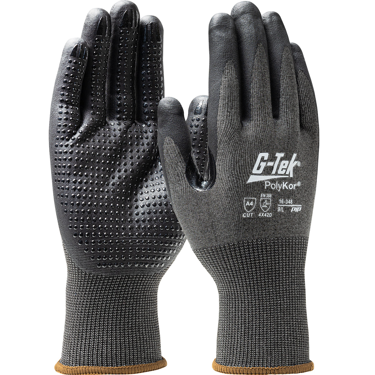 G-Tek® PolyKor® Seamless Knit PolyKor® Glove with Nitrile Coated Foam Grip on Palm & Fingers - Touchscreen Compatible