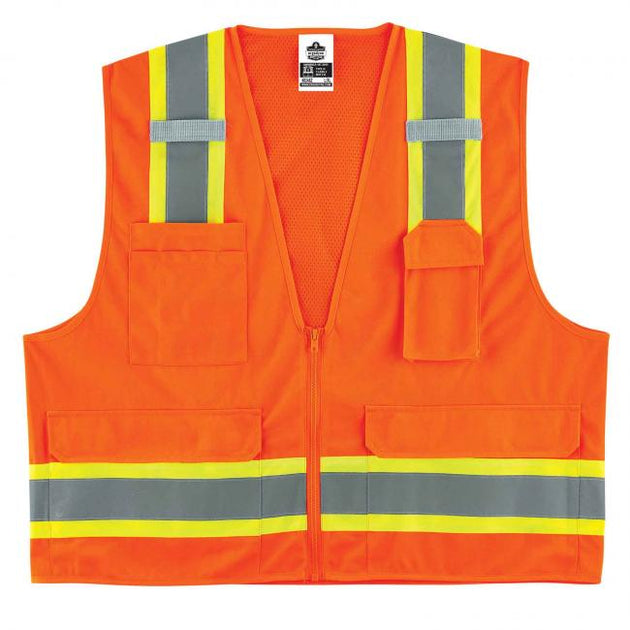 Ergodyne GloWear 8248Z Two-Tone Surveyor Vest - Type R, Class 2, Zipper