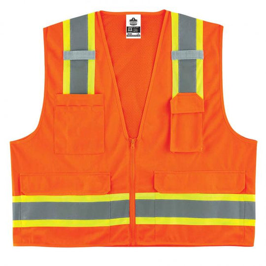 Ergodyne GloWear 8248Z Two-Tone Surveyor Vest - Type R, Class 2, Zipper