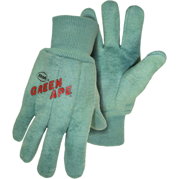 Boss® Premium Grade Chore Glove with Single Layer Palm, Single Layer Back and Nap-Out Finish - Knit Wrist