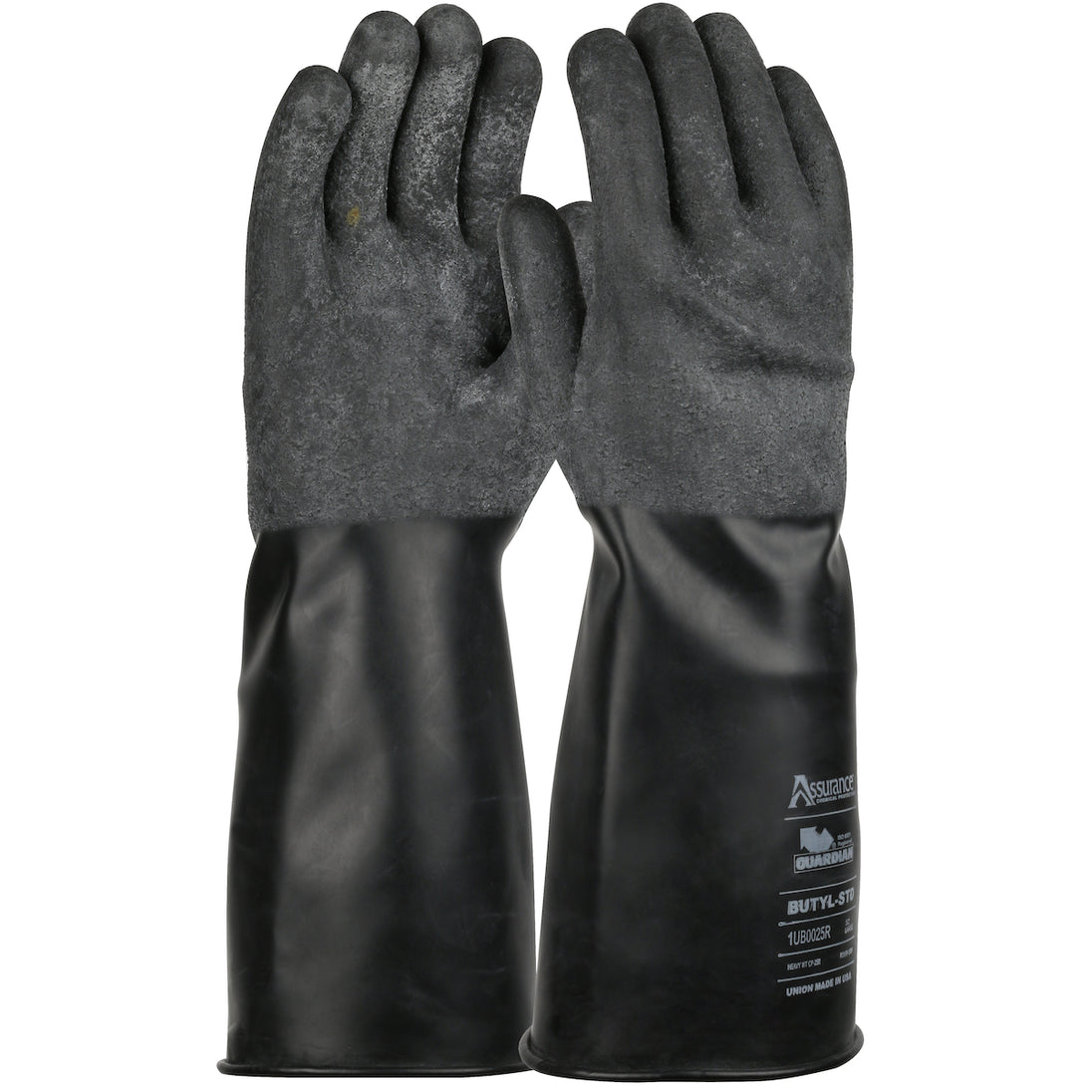 Assurance® Guardian™ 14" Long 25 Mil Butyl Rubber Glove with Rough-Grip