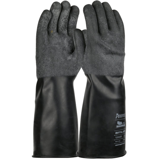 Assurance® Guardian™ 14" Long 25 Mil Butyl Rubber Glove with Rough-Grip