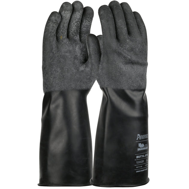 Assurance® Guardian™ 14" Long 25 Mil Butyl Rubber Glove with Rough-Grip