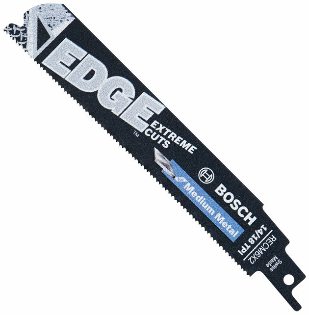 25 pc. 6 In. 14/18 TPI Edge Reciprocating Saw Blades for Medium Metal (Bulk Pack)