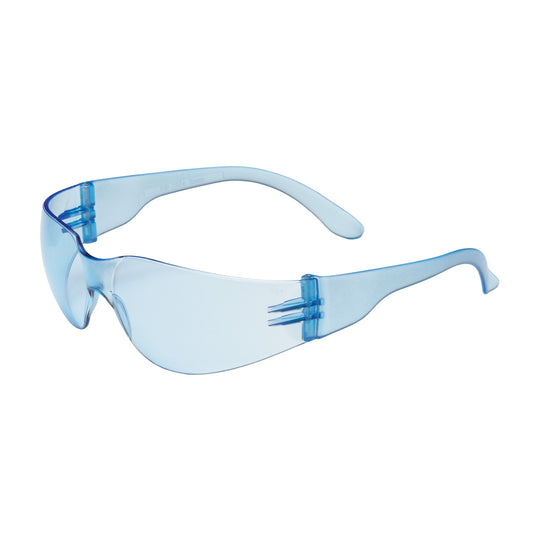 Zenon Z12™ Rimless Safety Glasses with Light Blue Temple, Light Blue Lens and Anti-Scratch Coating