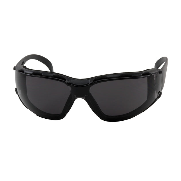 Zenon Z12™ Foam Rimless Safety Glasses with Black Temple, Gray Lens, Foam Padding and Anti-Scratch / Anti-Fog Coating