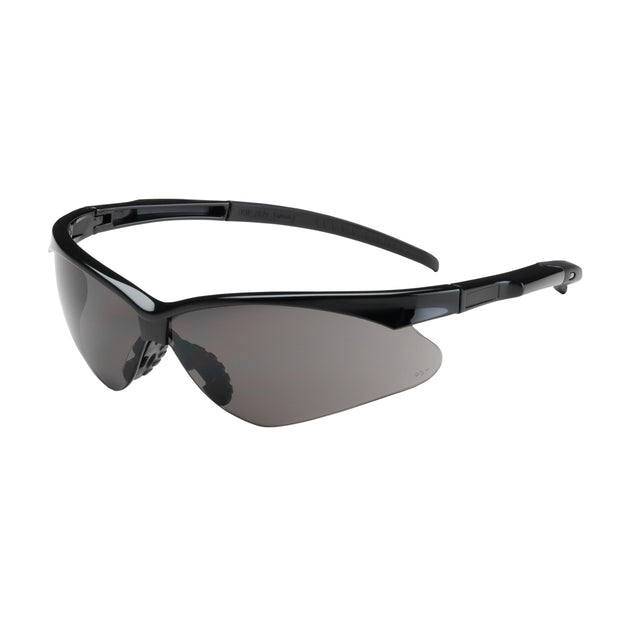Adversary™ Semi-Rimless Safety Glasses with Black Frame, Gray Lens and Anti-Scratch / Anti-Fog Coating