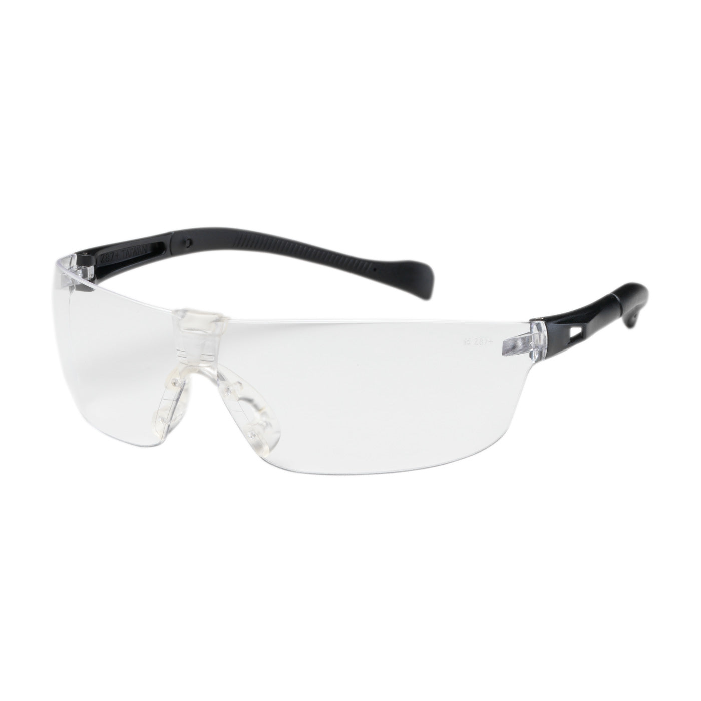 Monteray II™ Rimless Safety Glasses with Black Temple, Clear Lens and Anti-Scratch / Anti-Fog Coating