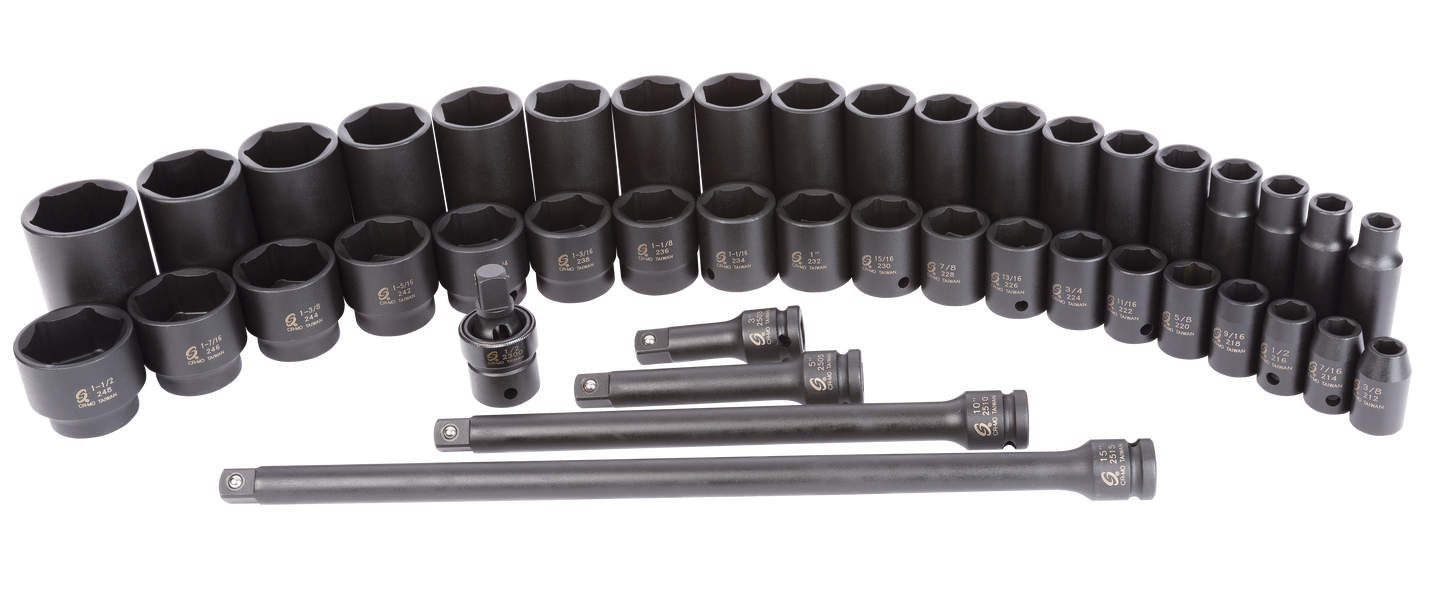 Sunex 2568 43 Piece Impact Socket Kit