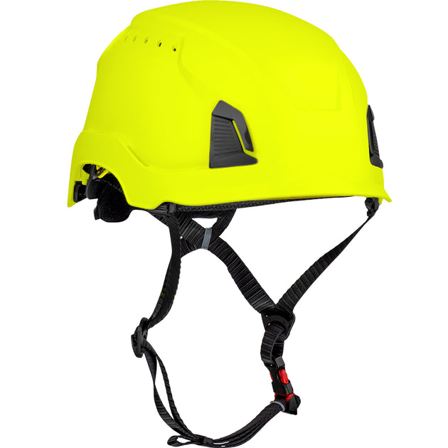 Traverse™ Vented, Industrial Climbing Helmet with Mips® Brain Protection System for Industrial Safety Helmets, ABS Shell, EPS Foam Impact Liner, HDPE Suspension, Wheel Ratchet Adjustment and 4-Point Chin Strap