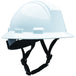 Kilimanjaro™ Type II Full Brim Safety Helmet with HDPE Shell, 4-Point Textile Suspension, Wheel Ratchet Adjustment and 4-Point Chinstrap