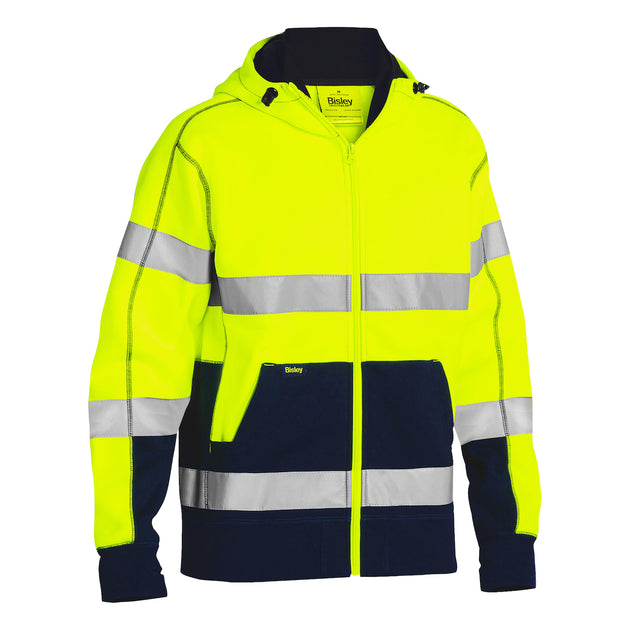 Bisley® ANSI Type R Class 3 Full Zip Hooded Sweatshirt with Sherpa Lining