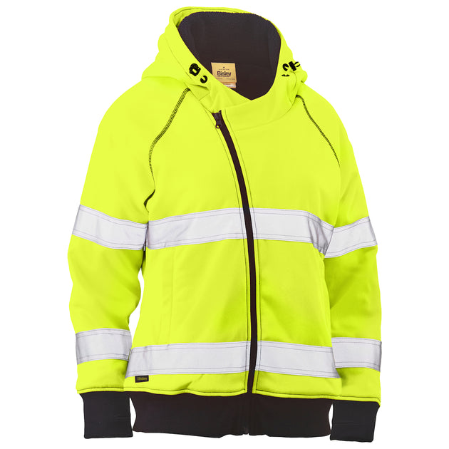 Bisley® ANSI Type R Class 2 Women's Contoured Full Zip Hooded Sweatshirt with Sherpa Lining