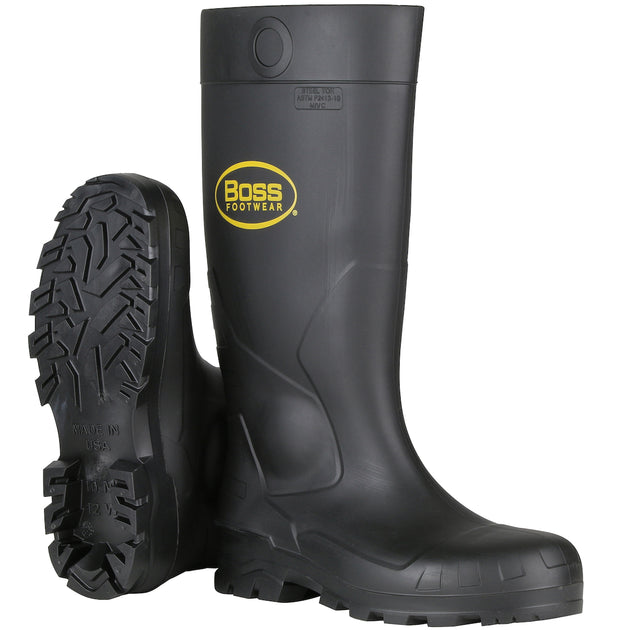 Boss® Footwear 16" Black PVC Plain Toe Boot