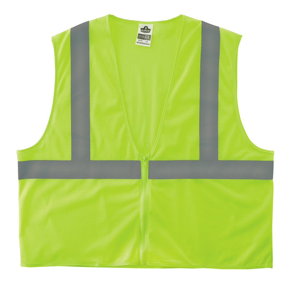 Ergodyne GloWear 8205Z Hi-Vis Safety Vest - Type R, Class 2 - Zipper, No Pockets