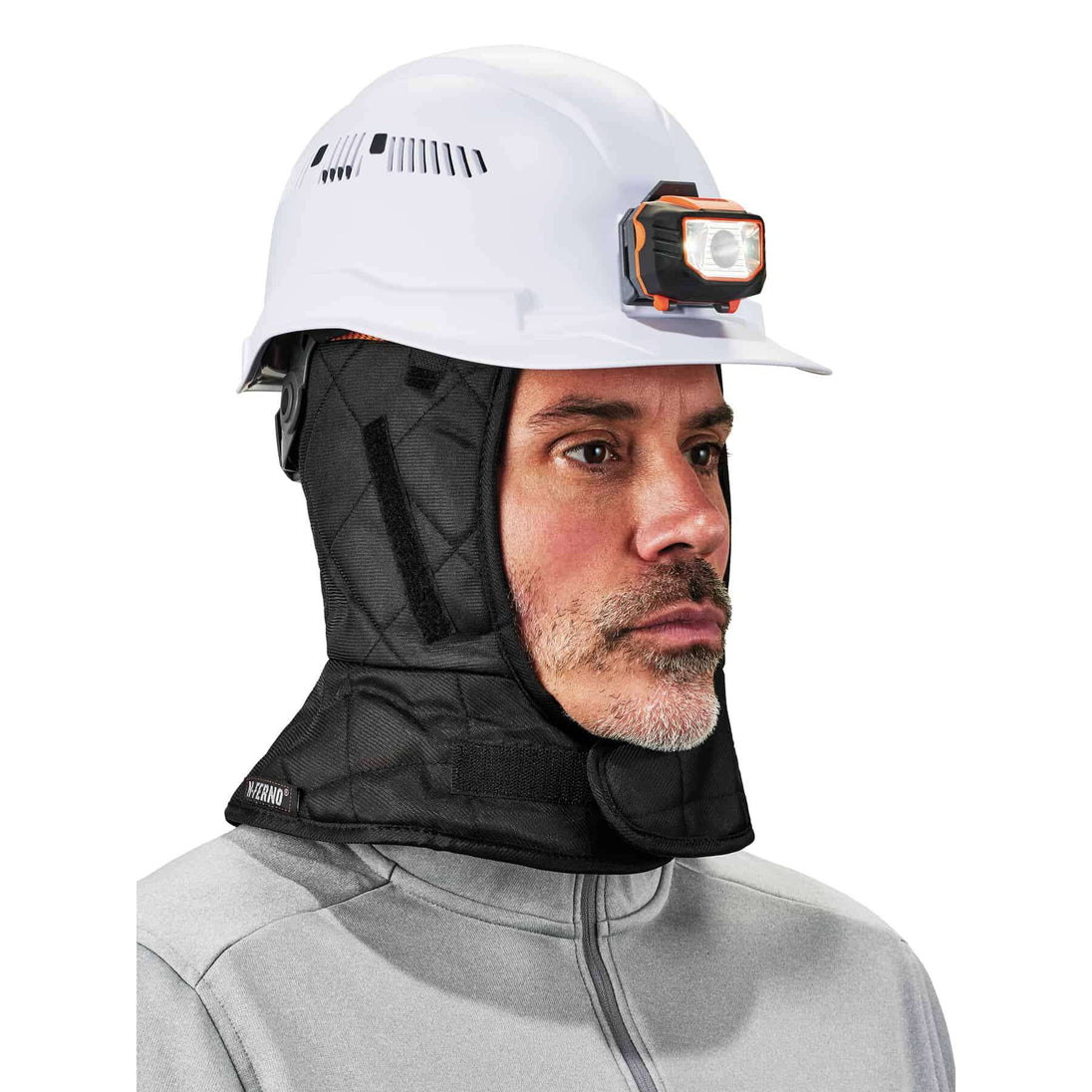Ergodyne N-Ferno 6867 Winter Hard Hat Liner - 3-Layer, Fleece-Lined, Foam Mid-layer, Quilted Shell, Shoulder Length