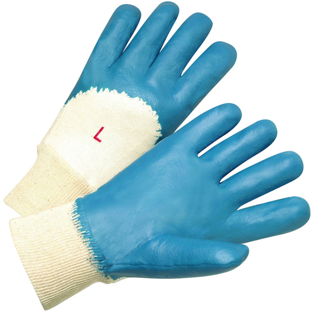 PIP® Nitrile Dipped Glove with Interlock Liner and Smooth Finish on Palm, Fingers & Knuckles - Knit Wrist