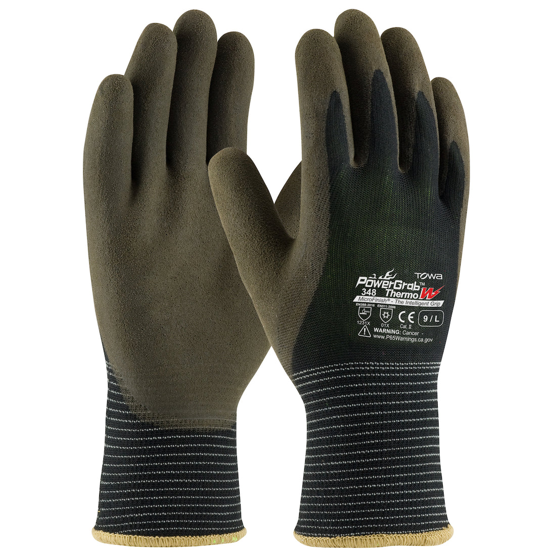 PowerGrab™ Thermo W Seamless Knit Polyester Glove with Acrylic Liner and Latex MicroFinish Grip on Palm & Fingers