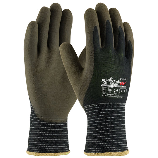 PowerGrab™ Thermo W Seamless Knit Polyester Glove with Acrylic Liner and Latex MicroFinish Grip on Palm & Fingers
