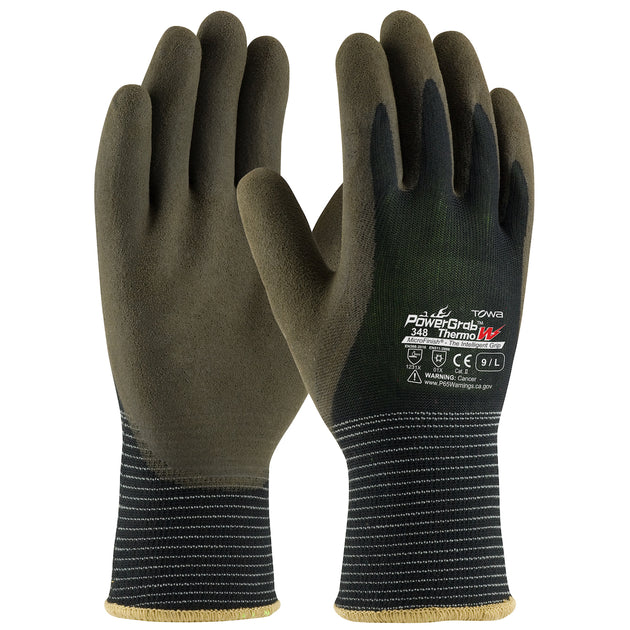 PowerGrab™ Thermo W Seamless Knit Polyester Glove with Acrylic Liner and Latex MicroFinish Grip on Palm & Fingers