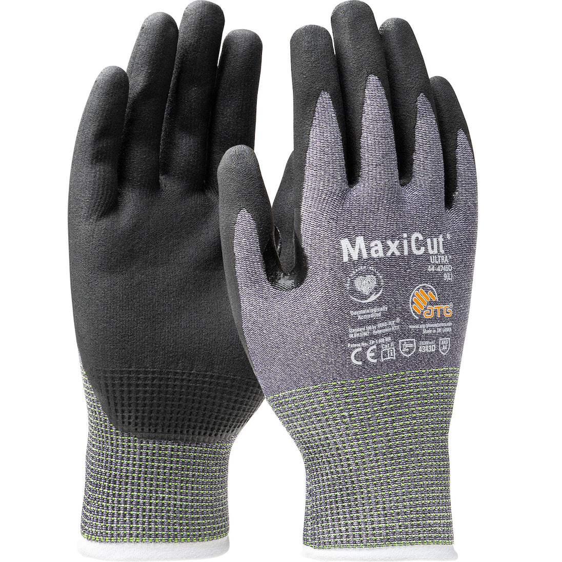 MaxiCut® Ultra™ Seamless Knit Engineered Yarn with Premium Nitrile Coated MicroFoam Grip on Palm & Fingers - Touchscreen Compatible