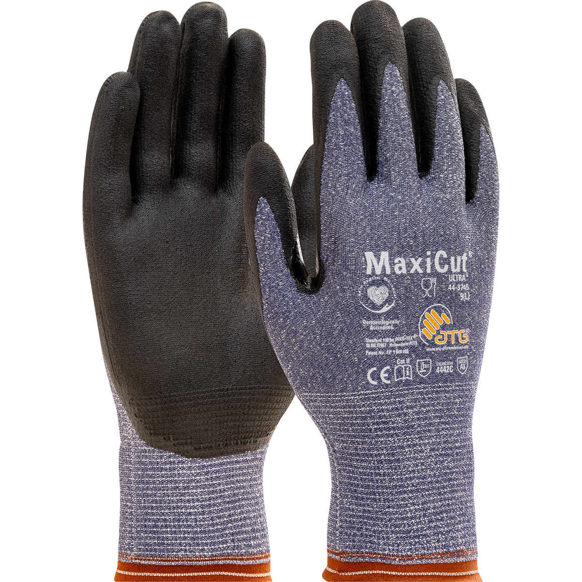 MaxiCut® Ultra™ Seamless Knit Engineered Yarn Glove with Premium Nitrile Coated MicroFoam Grip on Palm & Fingers - Touchscreen Compatible