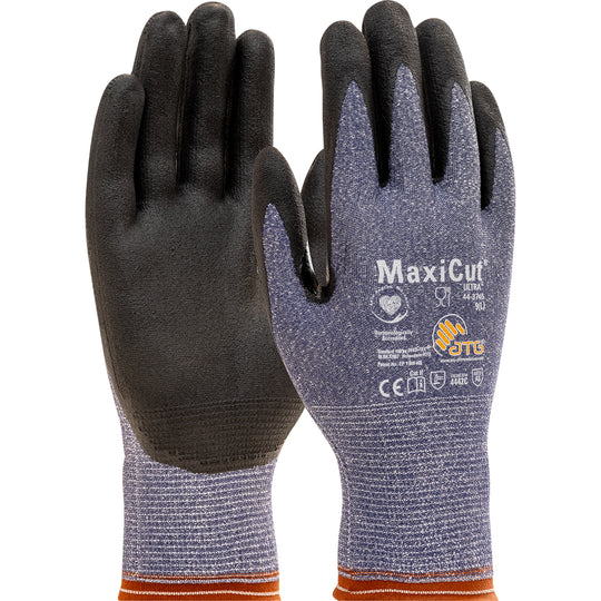 MaxiCut® Ultra™ Seamless Knit Engineered Yarn Glove with Premium Nitrile Coated MicroFoam Grip on Palm & Fingers - Touchscreen Compatible