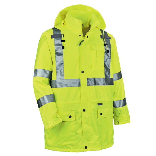 Ergodyne GloWear 8365 Hi-Vis Rain Jacket - Type R, Class 3, Breathable
