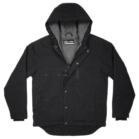 Ergodyne N-Ferno 6468 Heavy-Duty Duck Canvas Work Jacket - Sherpa Lined, Water Resistant