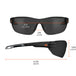 Ergodyne 59203 Dimensions - Black Lenses