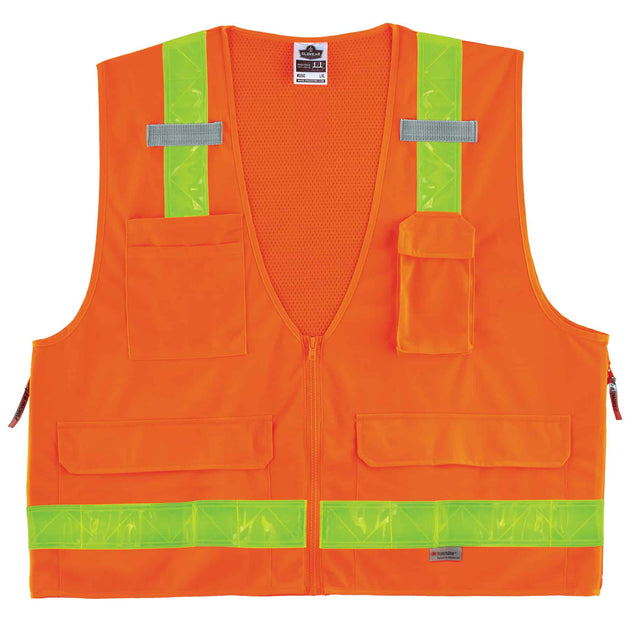 Ergodyne GloWear 8250ZHG Surveyor Vest - Type R, Class 2, Zipper, Combined Performance Tape