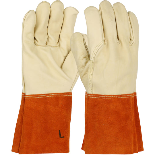 Ironcat® Premium Top Grain Cowhide Leather MIG Welder's Glove with Kevlar® Stitching - 4" Band Top Cuff