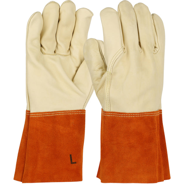 Ironcat® Premium Top Grain Cowhide Leather MIG Welder's Glove with Kevlar® Stitching - 4" Band Top Cuff