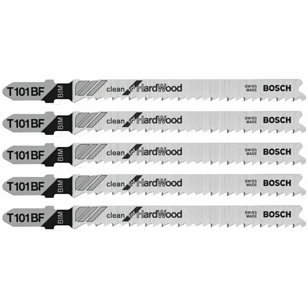 5 pc. 4 In. 10 TPI Variable Pitch Clean for Hardwood T-Shank Jig Saw Blades
