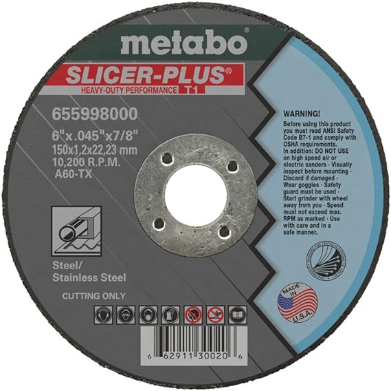 Metabo 655998000 Type 1 Grinding Wheel