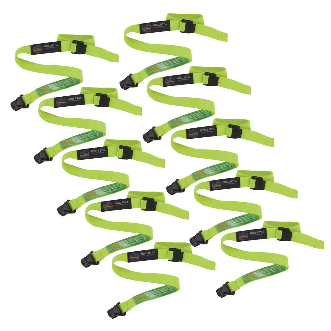Ergodyne Squids 3155 Elastic Hard Hat Lanyard with Clamp - 2lbs / 0.9kg