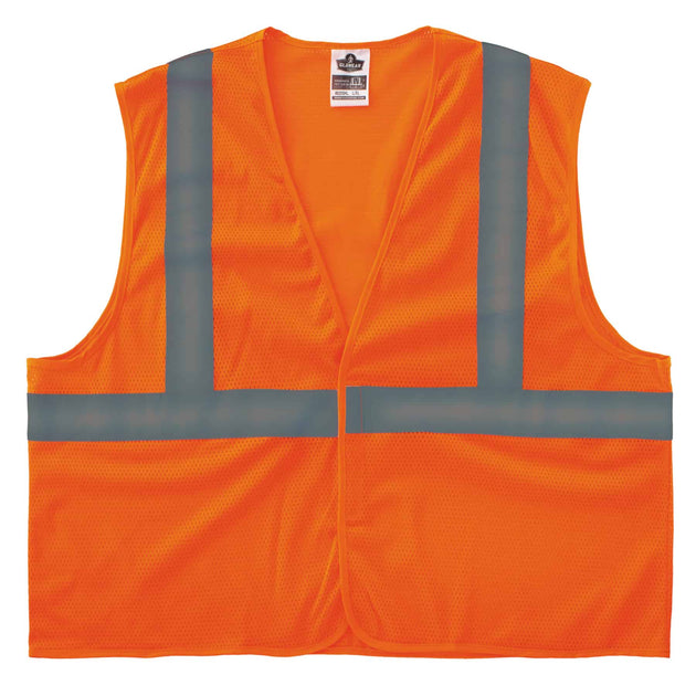 Ergodyne GloWear 8205HL Hi-Vis Safety Vest - Type R, Class 2, Hook + Loop, No Pockets